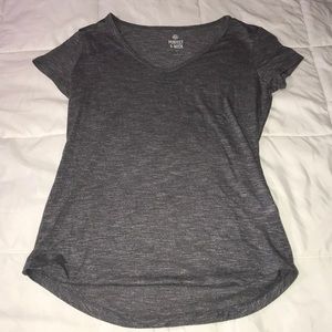 Gray V neck shirt